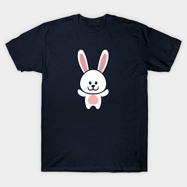 Cute Bunny Cartoon T-Shirt by garistipis